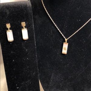 Oriental Charm & Earrings Set